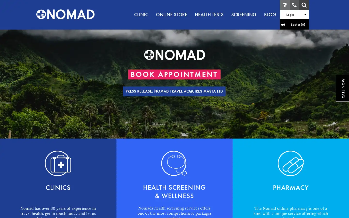 Screenshot of nomadtravel.co.uk