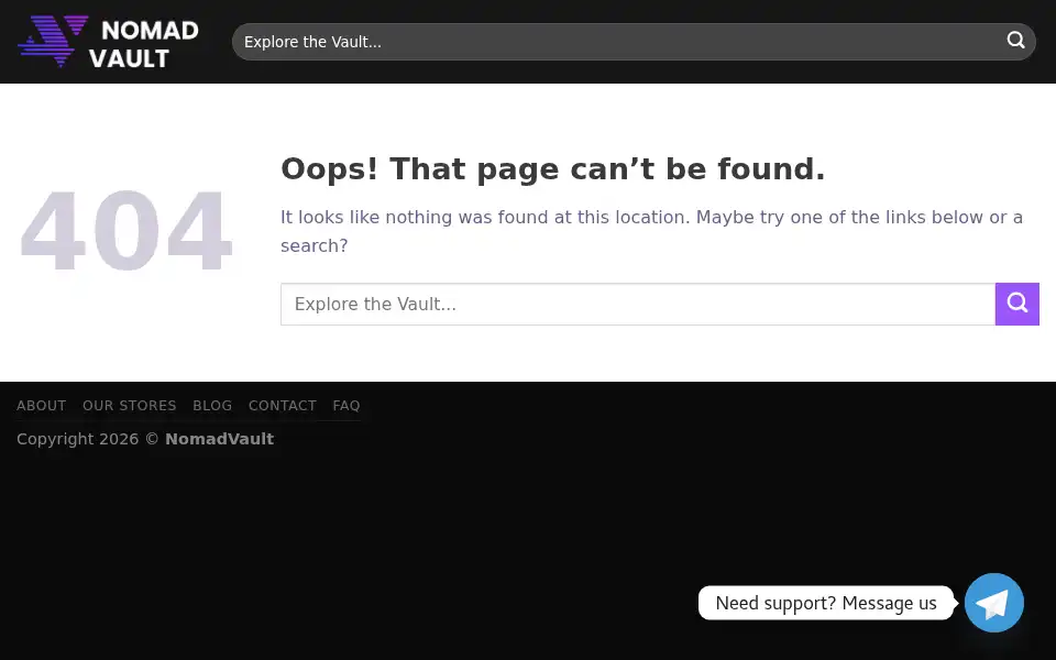 Screenshot of nomadvault.io