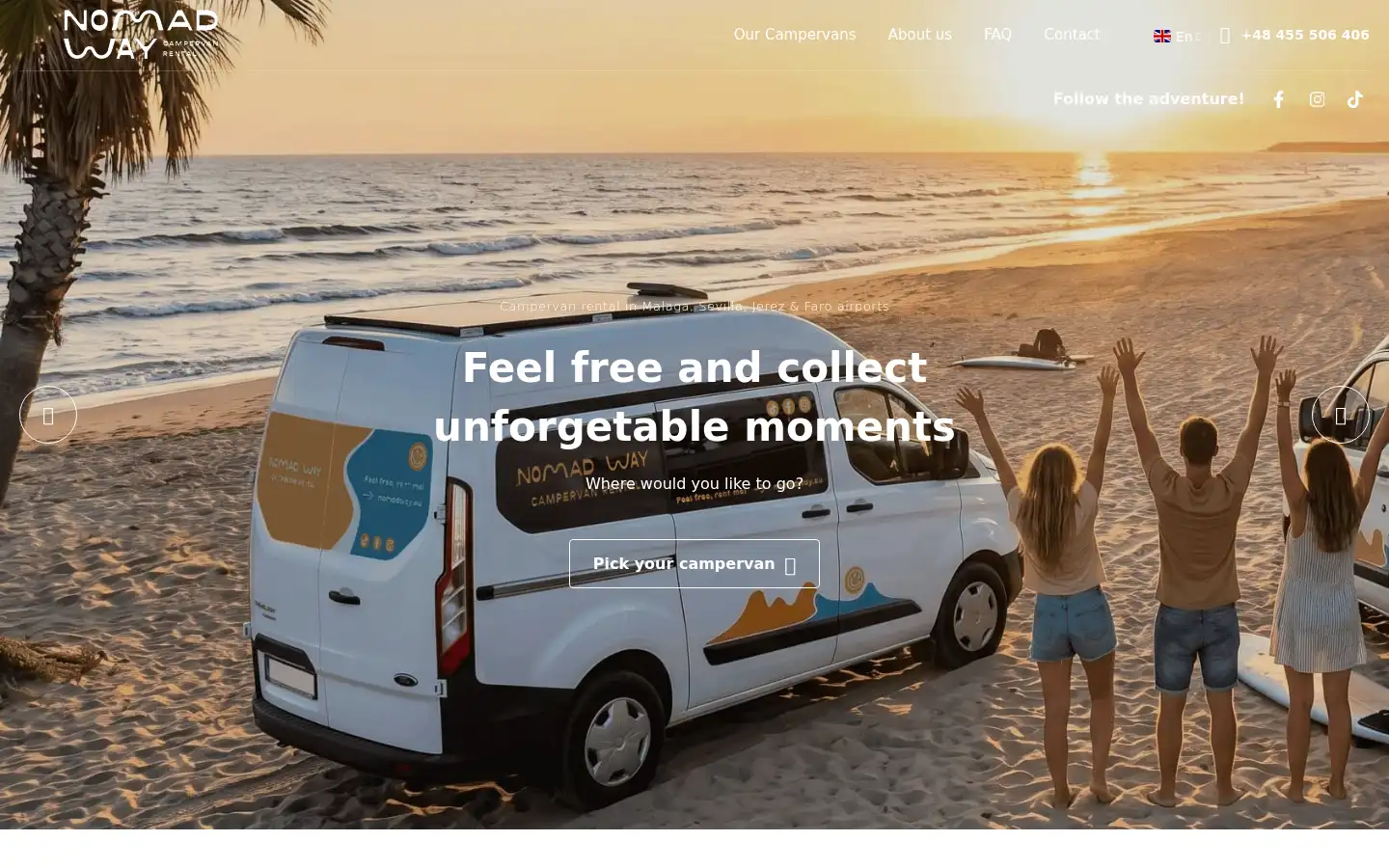 Screenshot of nomadway.eu