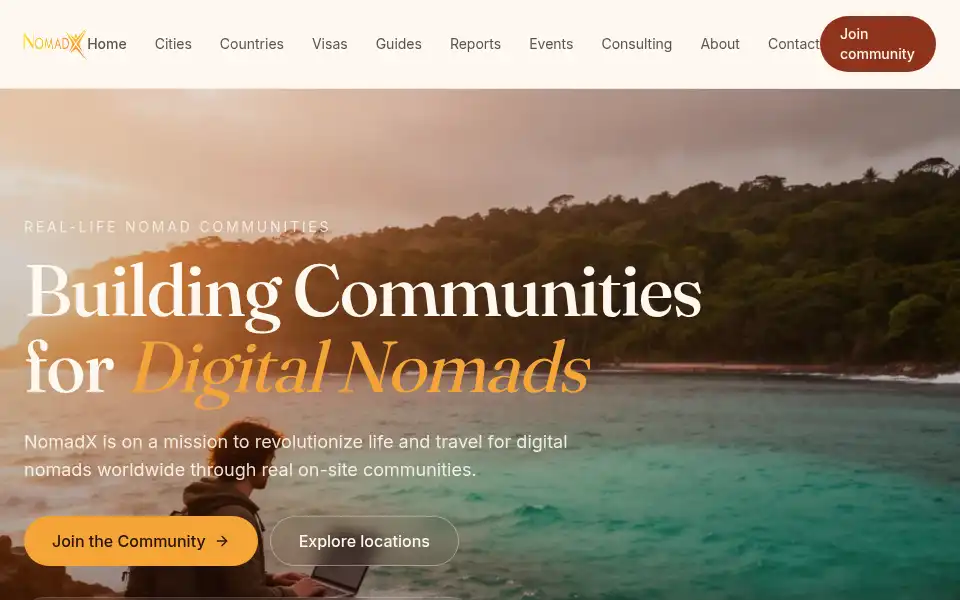 Screenshot of nomadx.com