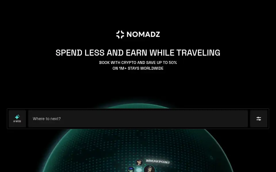 Screenshot of nomadz.xyz