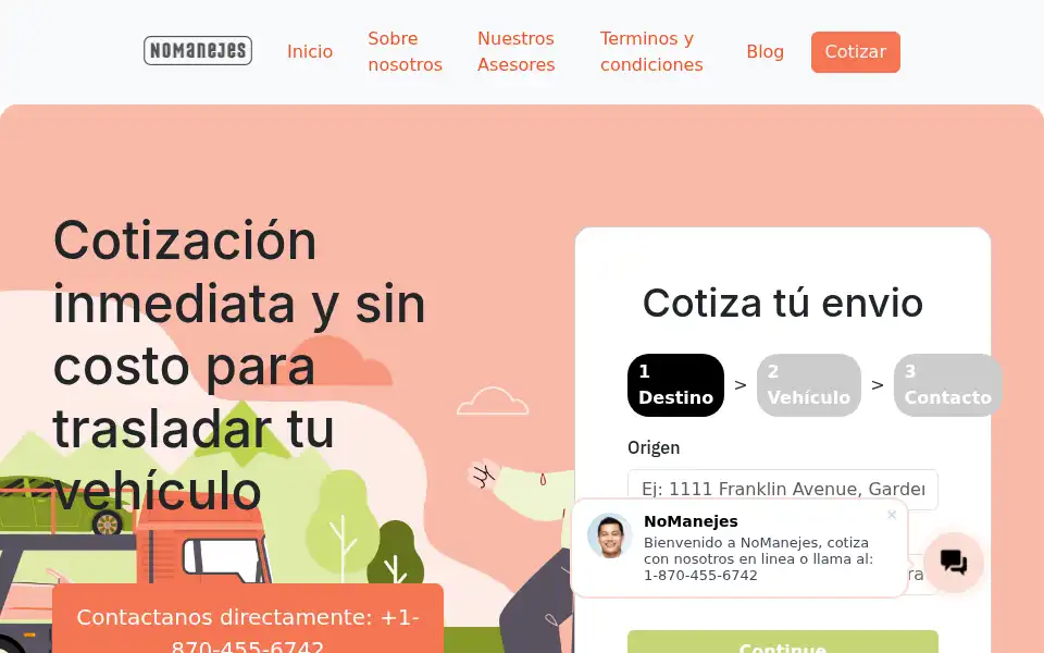 Screenshot of nomanejes.com