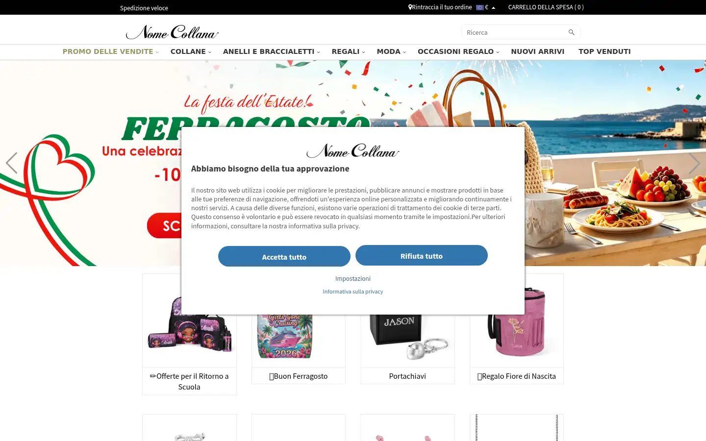 Screenshot of nomecollana.com