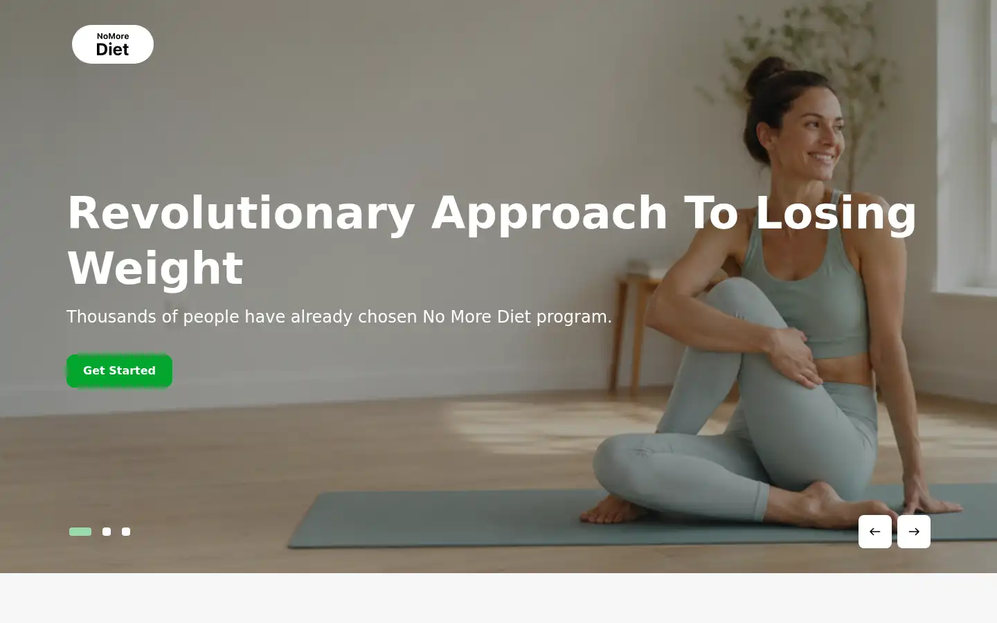 Screenshot of nomore.diet