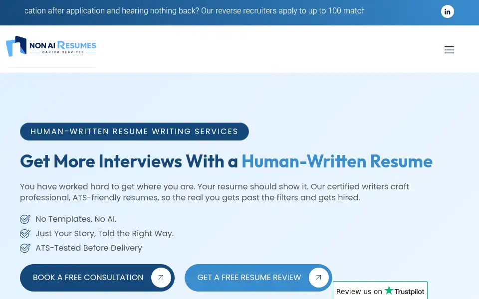 Screenshot of nonairesumes.com