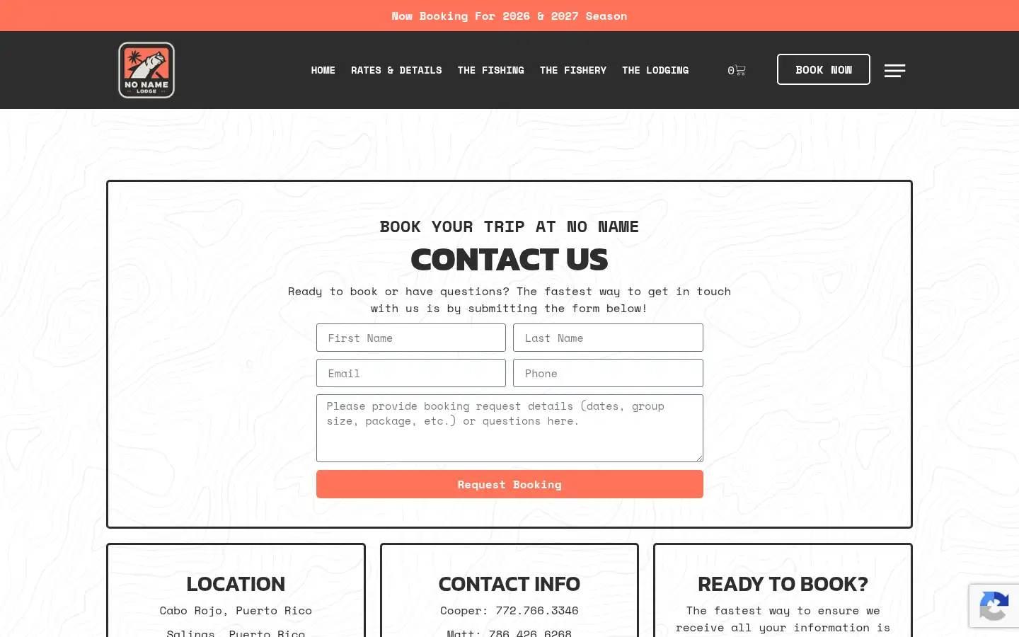 Screenshot of nonameflylodge.com