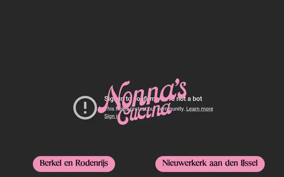 Screenshot of nonnascucina.nl