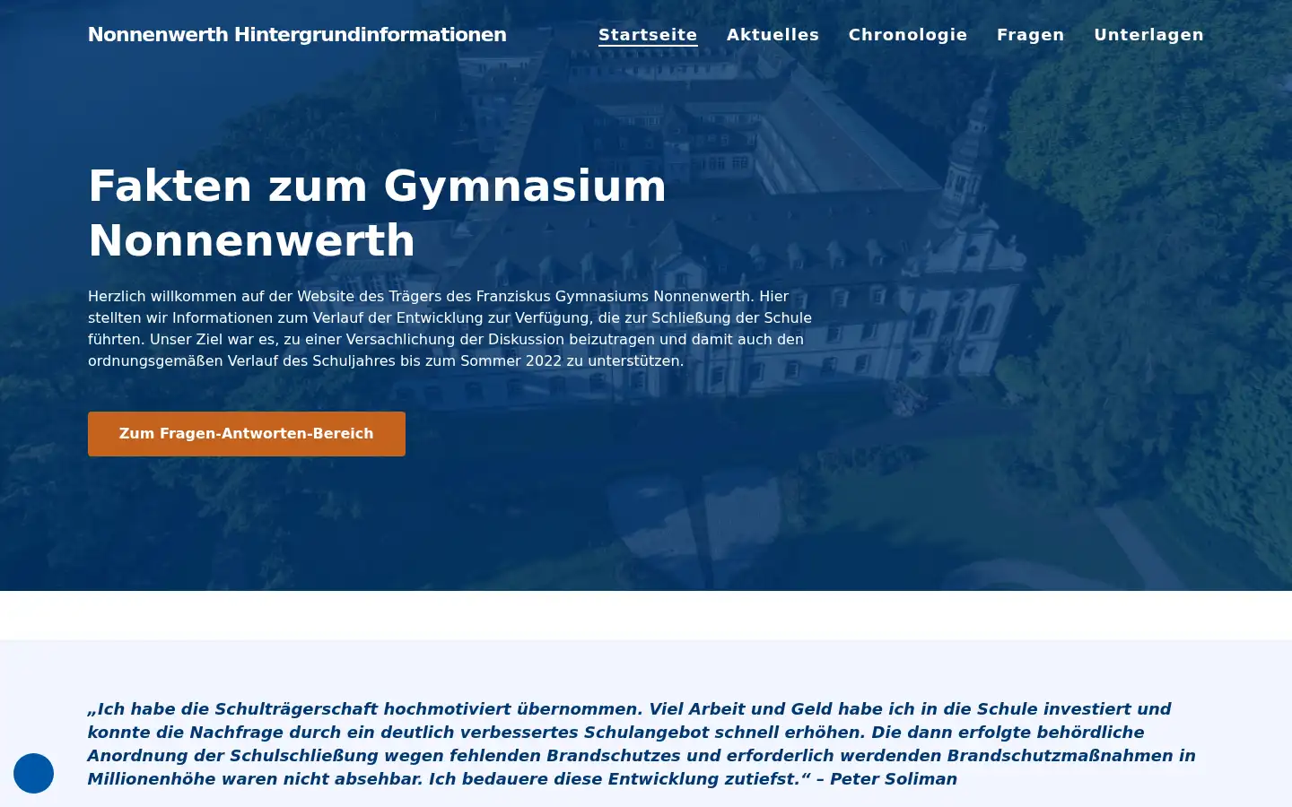 Screenshot of nonnenwerth-hintergrundinformationen.de