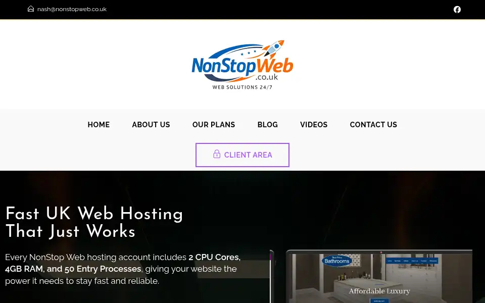 Screenshot of nonstopweb.co.uk