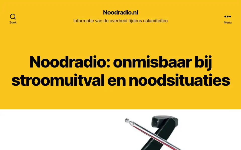 Screenshot of noodradio.nl