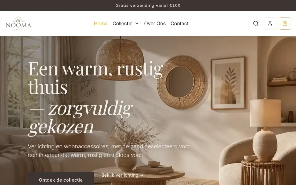 Screenshot of noomaliving.nl