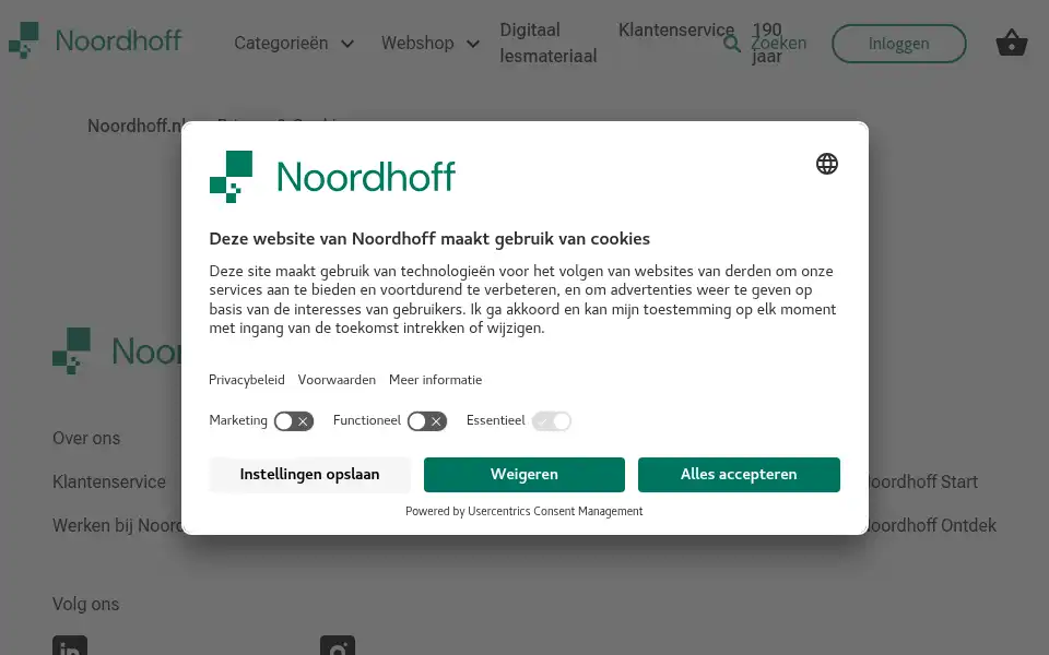 Screenshot of noordhoff.nl