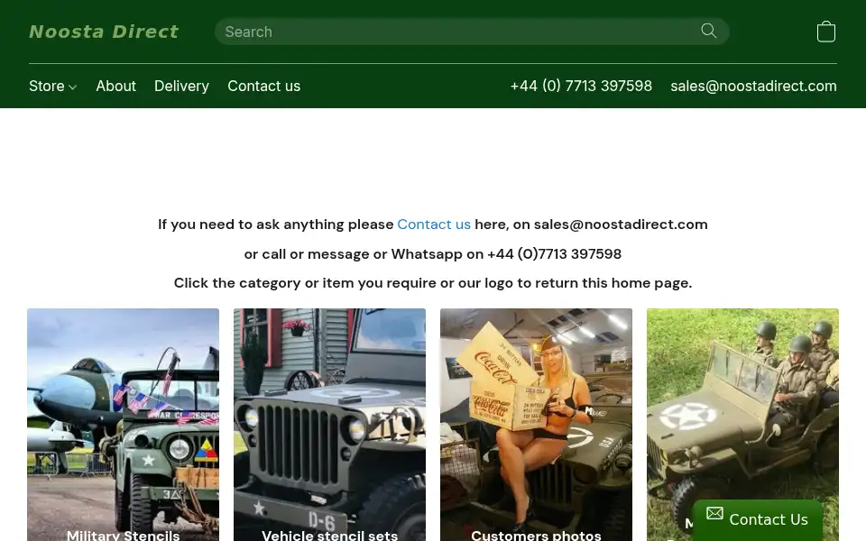 Screenshot of noostadirect.com