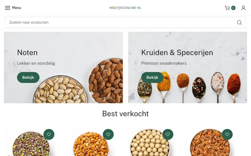 Screenshot of nootjesonline.nl