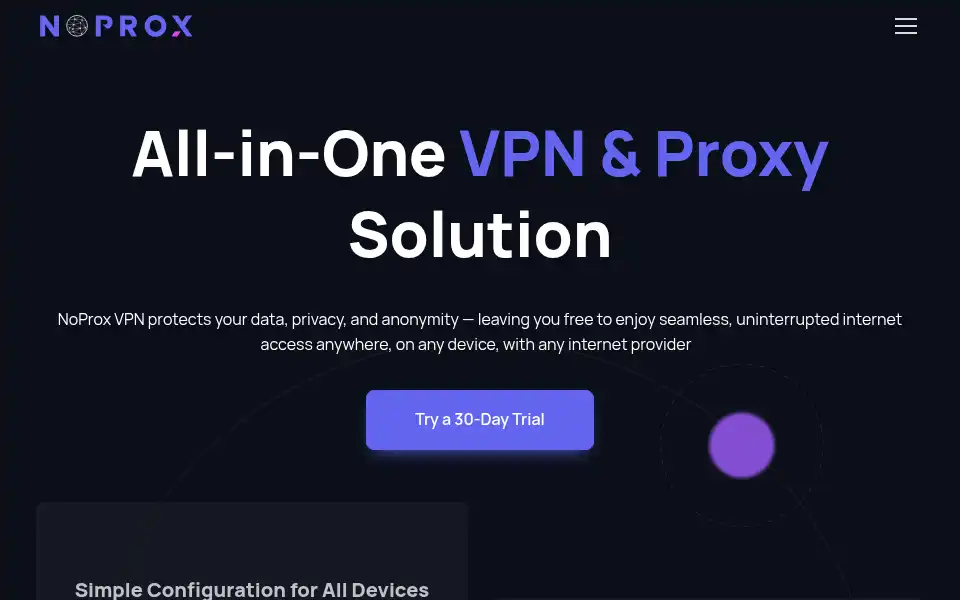 Screenshot of noprox.com