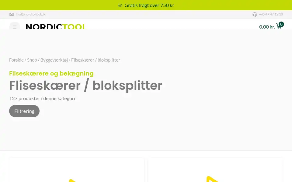 Screenshot of nordic-tool.dk