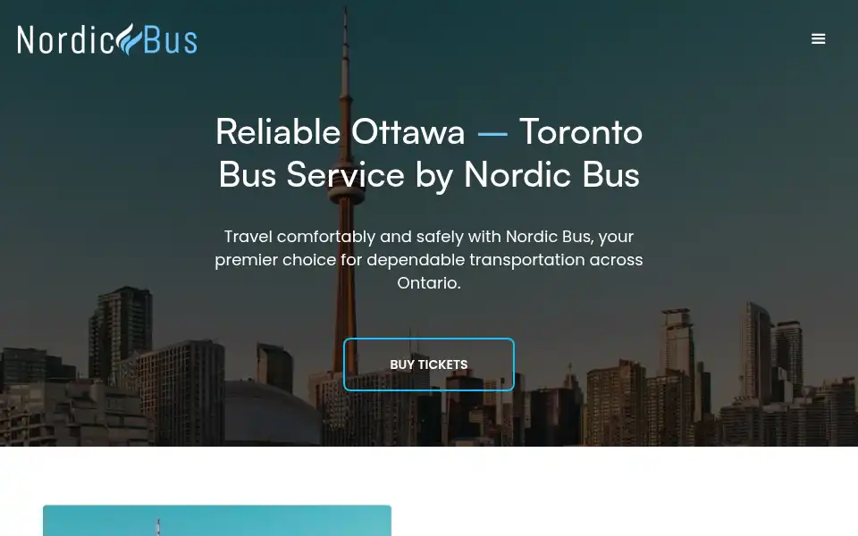 Screenshot of nordicbus.ca