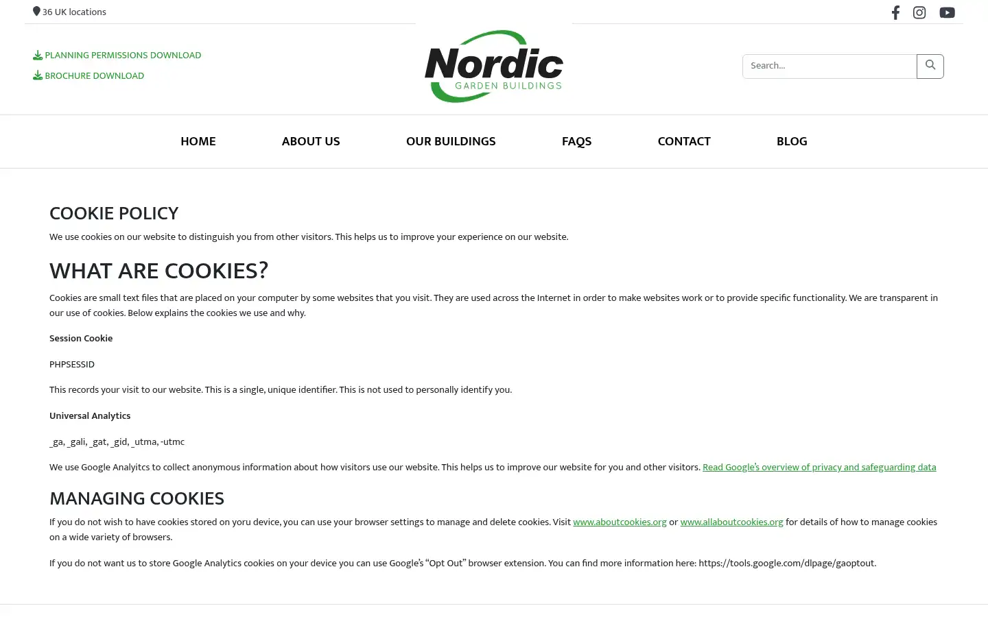Screenshot of nordicgardenbuildings.com