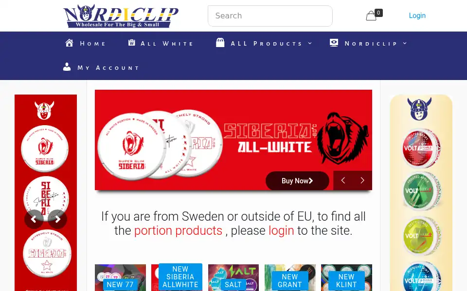Screenshot of nordiclip.com