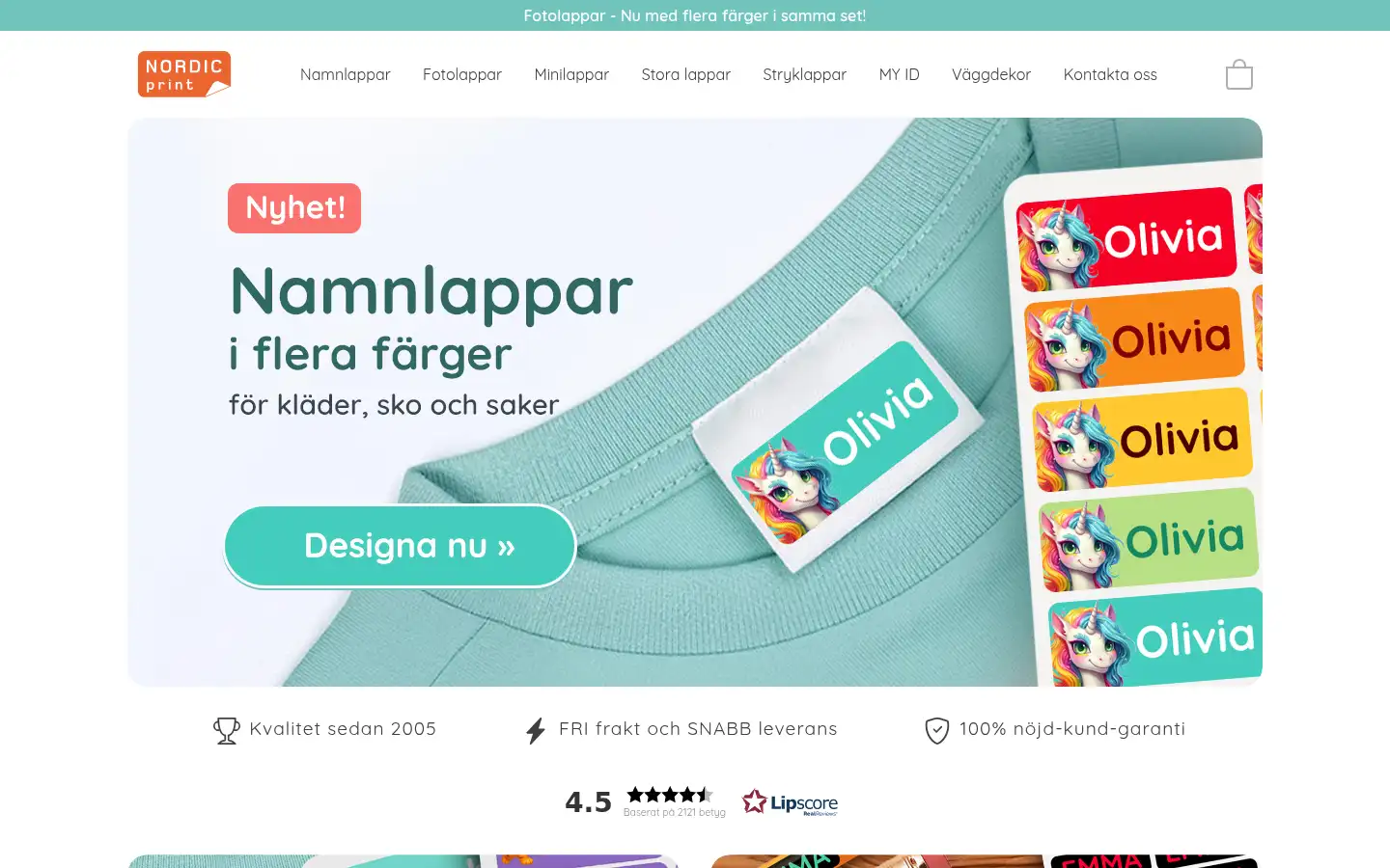 Screenshot of nordicprint.se