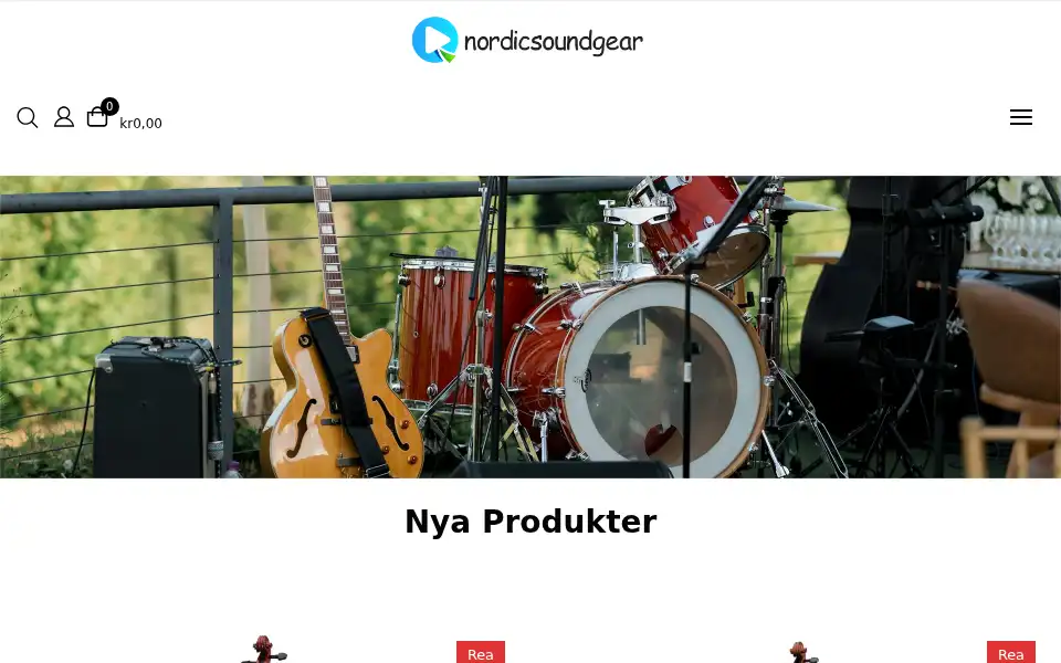 Screenshot of nordicsoundgear.com