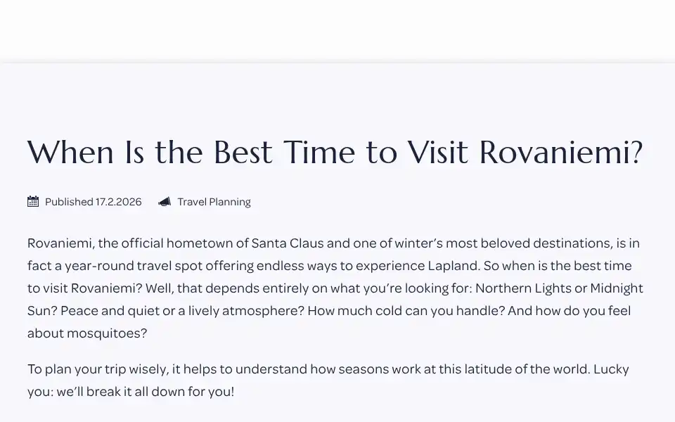 Screenshot of nordictravels.eu