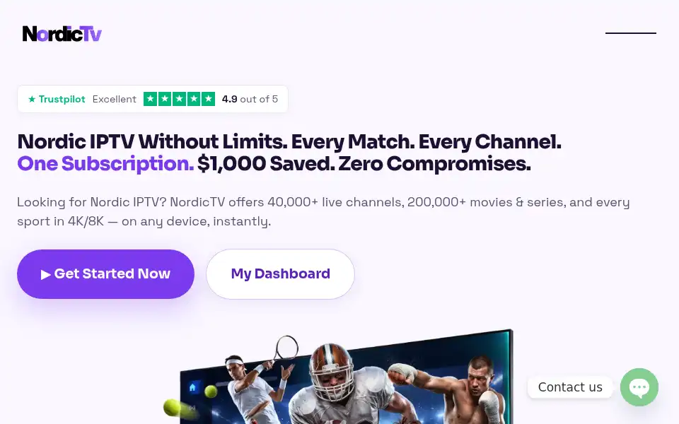 Screenshot of nordictv.io