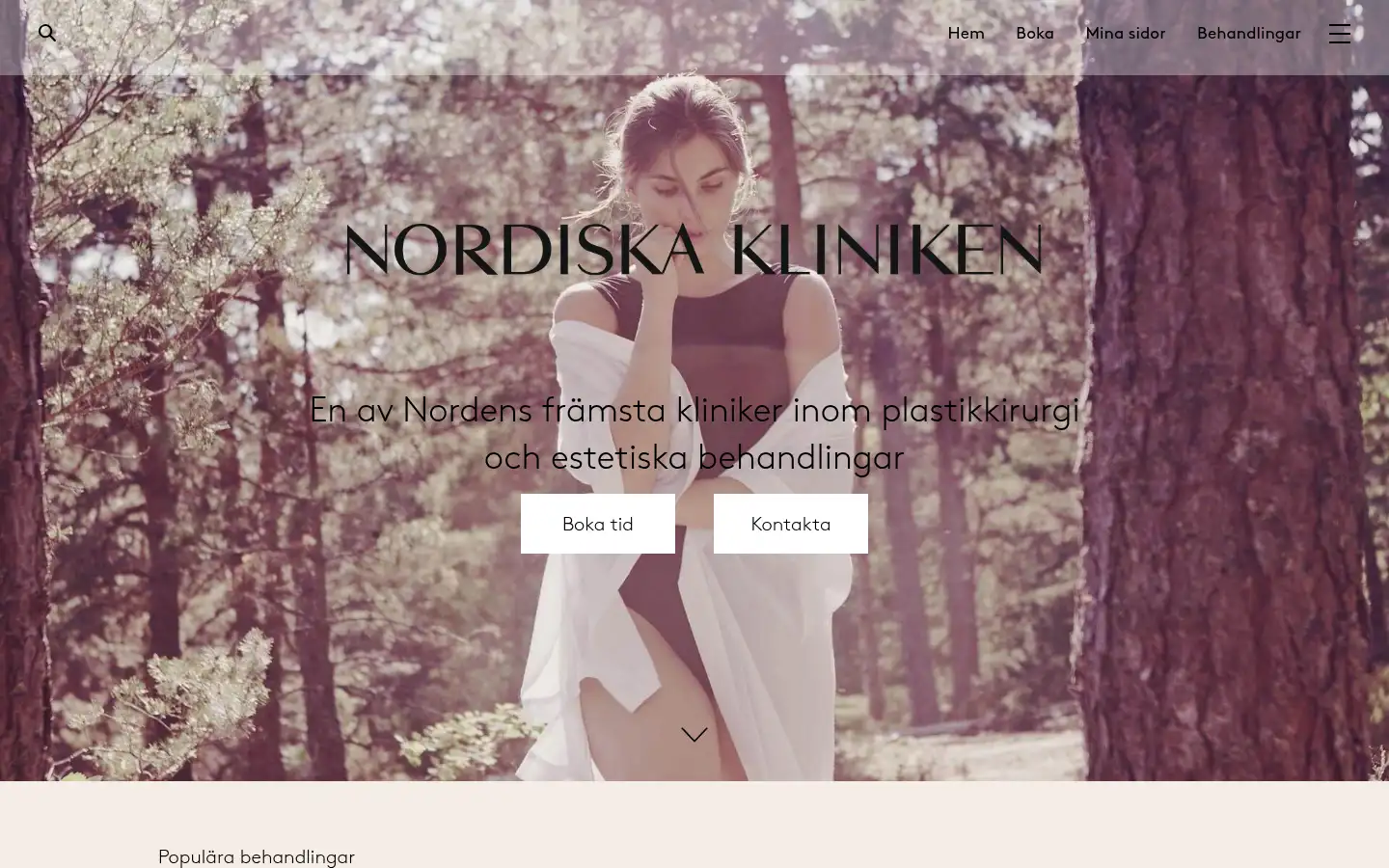 Screenshot of nordiskakliniken.se