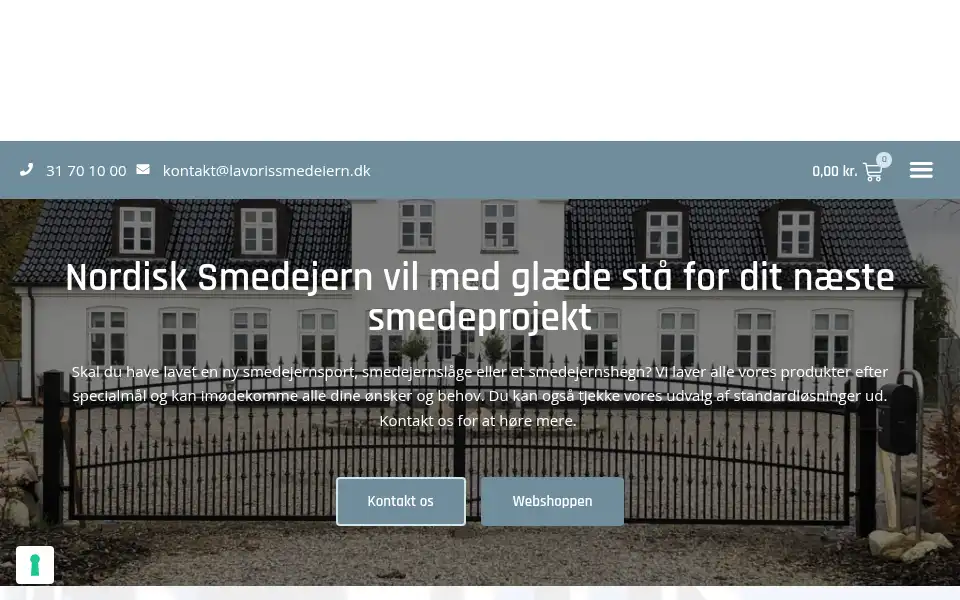 Screenshot of nordisksmedejern.dk
