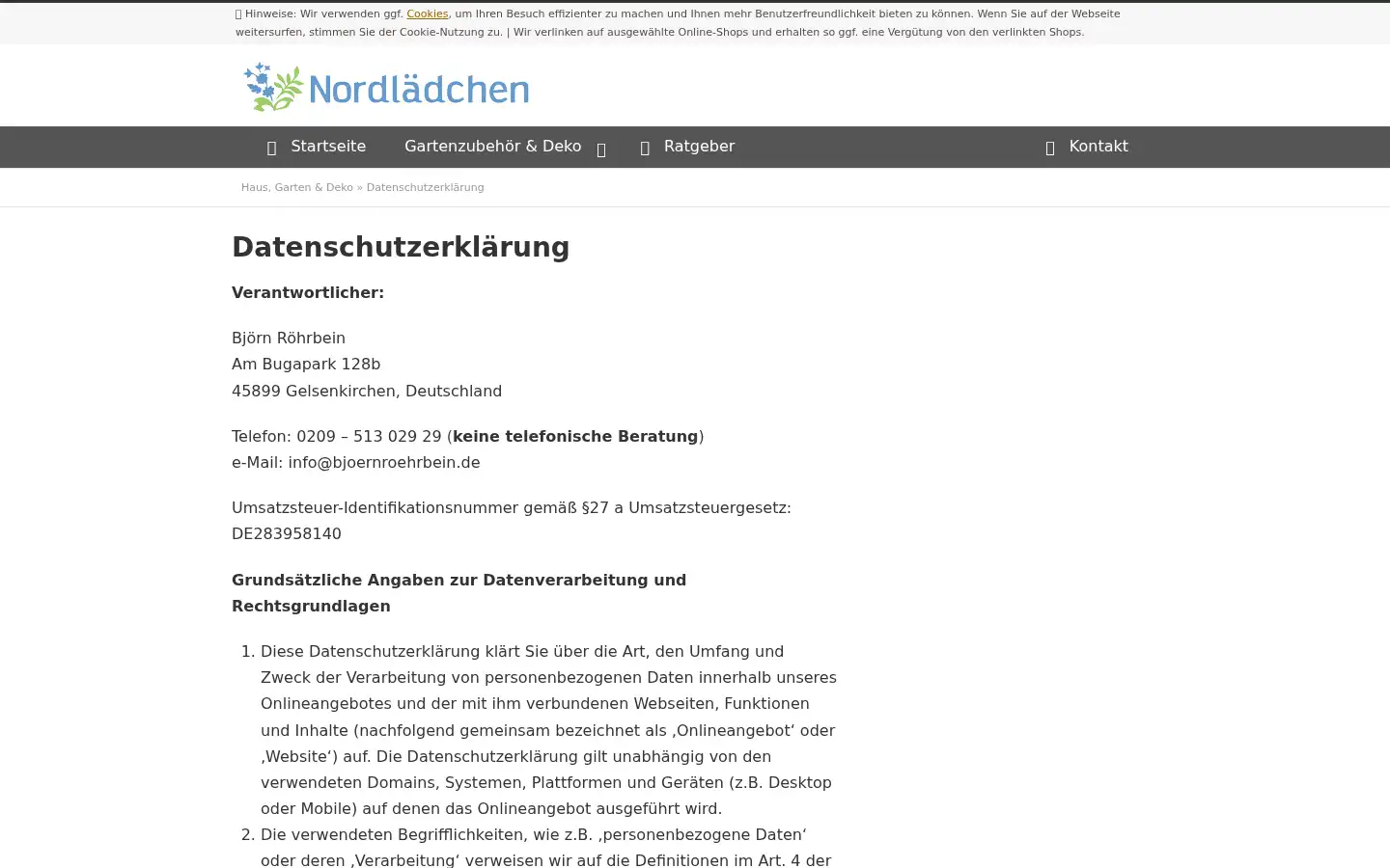 Screenshot of nordlaedchen.de