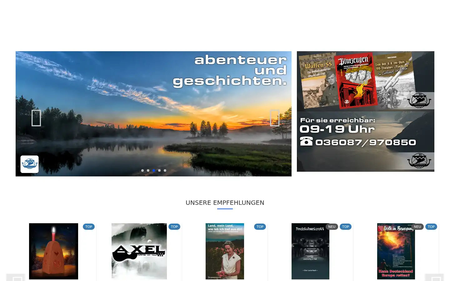 Screenshot of nordlandverlag.com
