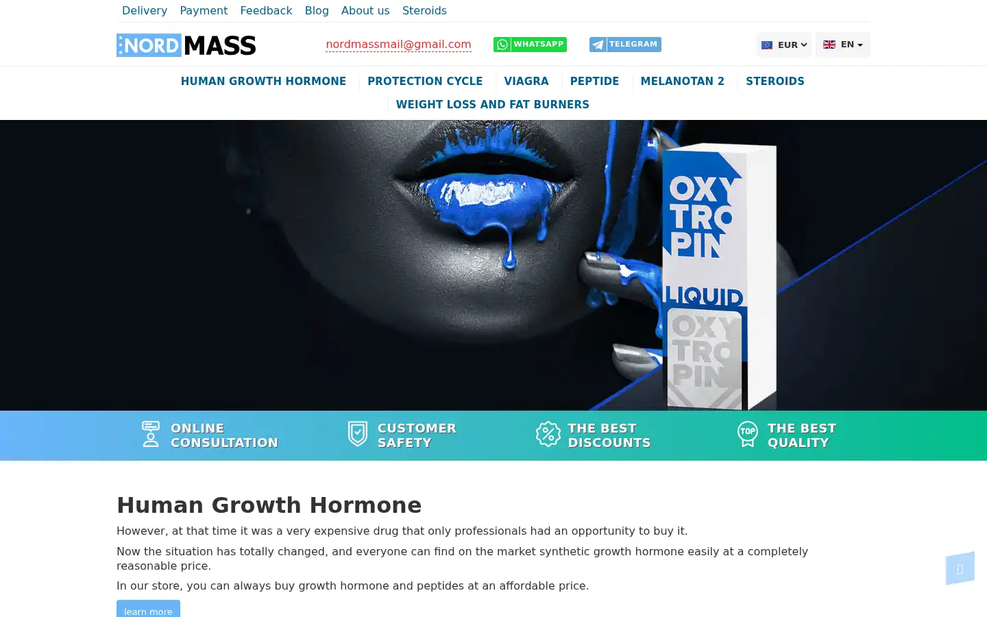 Screenshot of nordmass.com