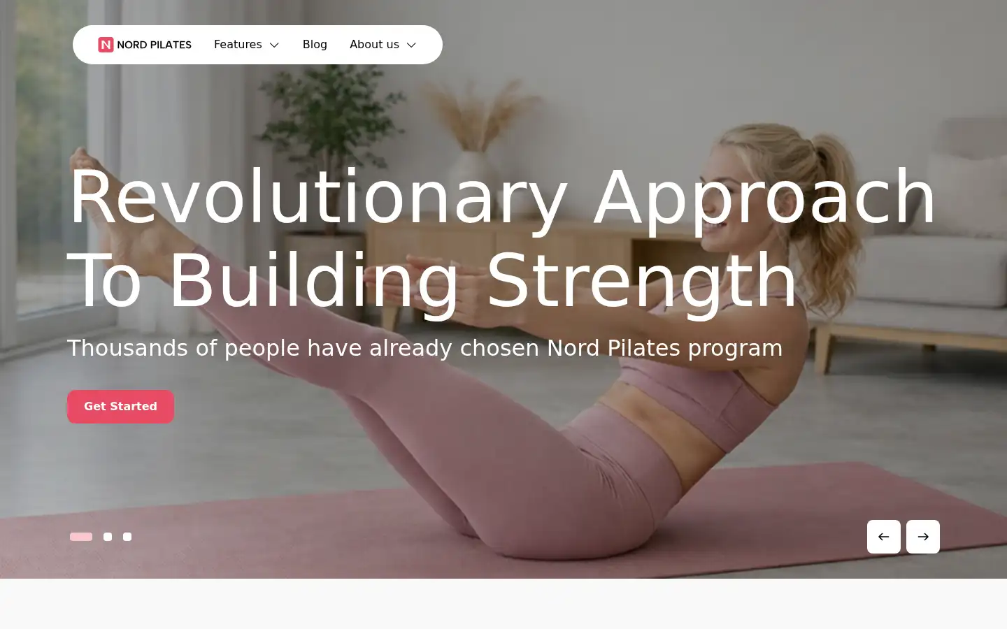 Screenshot of nordpilates.com