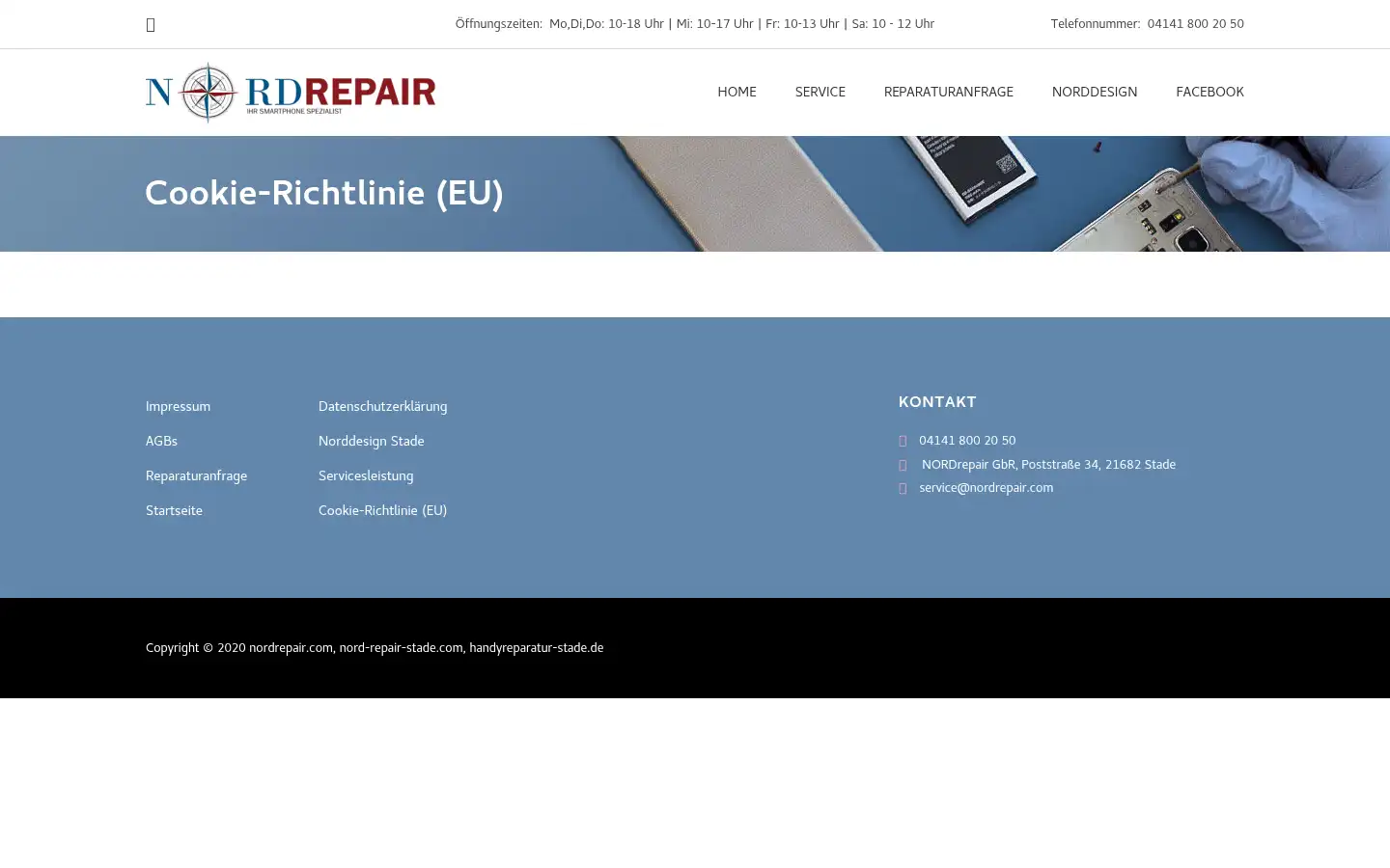 Screenshot of nordrepair.com