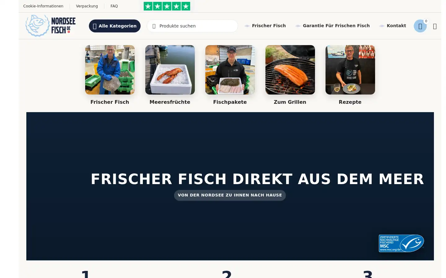 Screenshot of nordseefisch.de