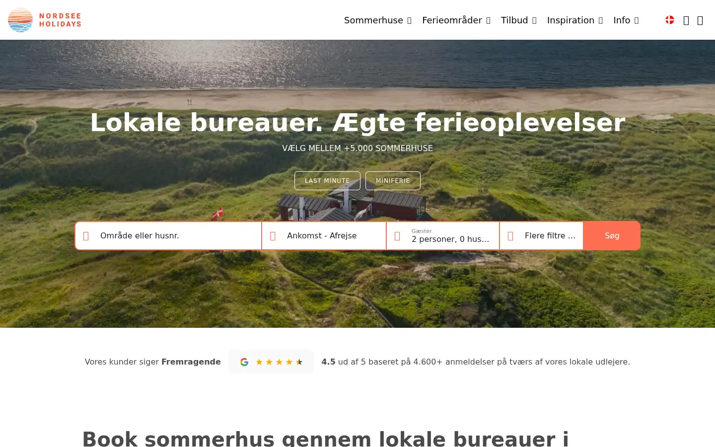 Screenshot of nordseeholidays.dk