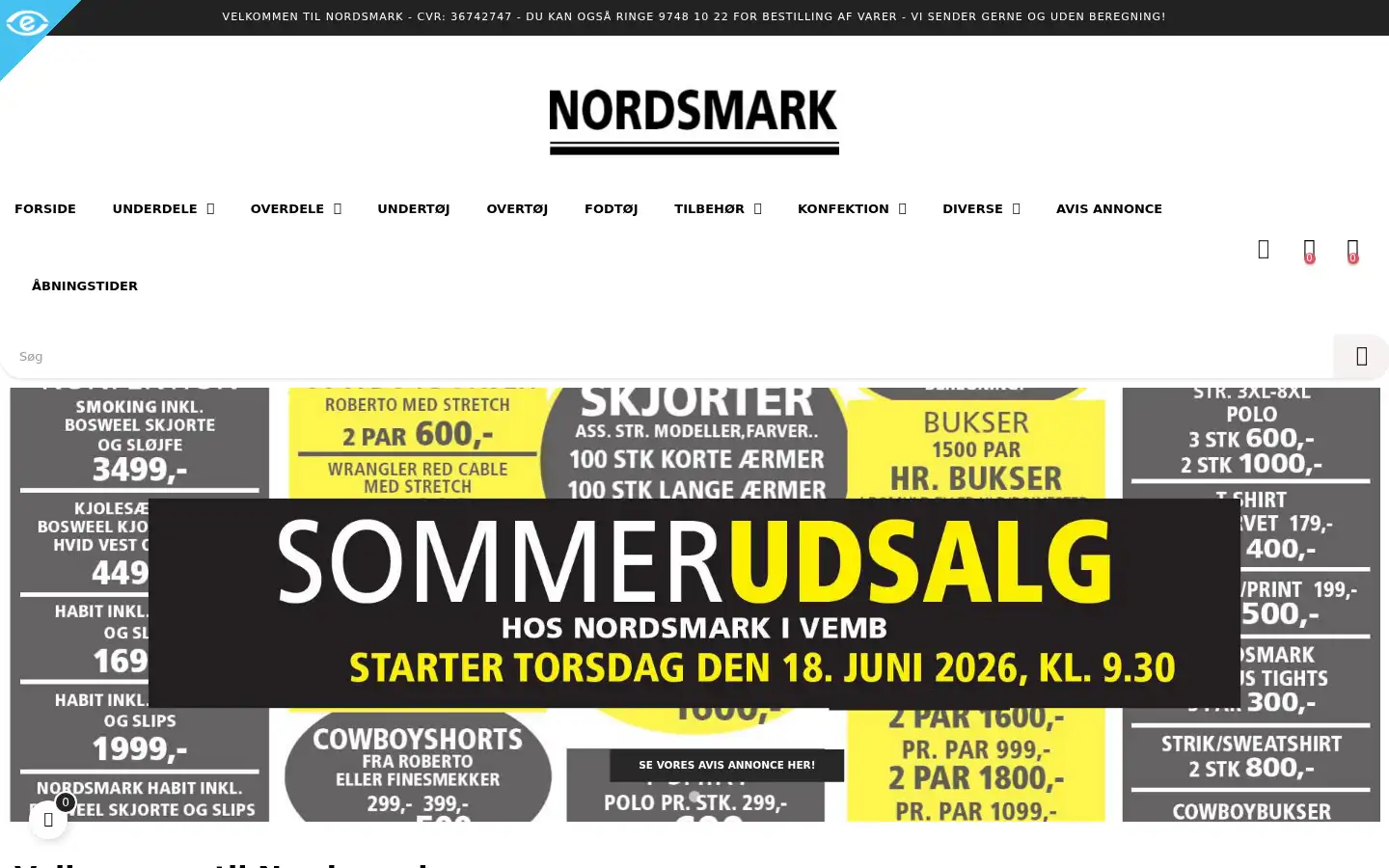 Screenshot of nordsmark.com