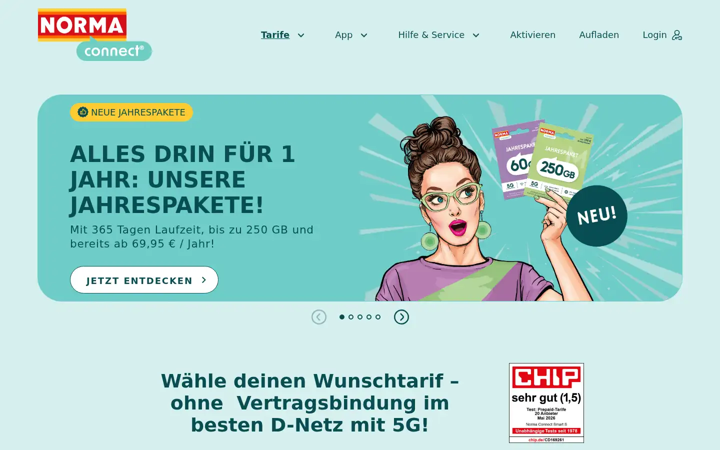 Screenshot of norma-connect.de