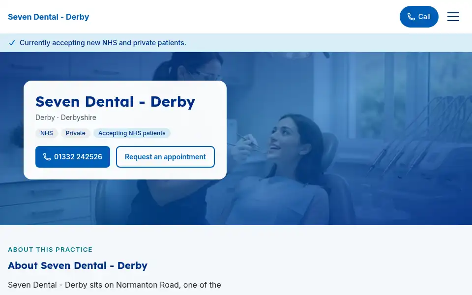 Screenshot of normantonroaddental.co.uk