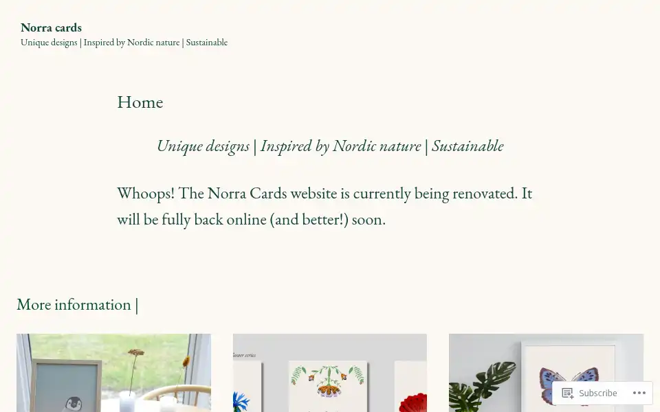 Screenshot of norracards.com