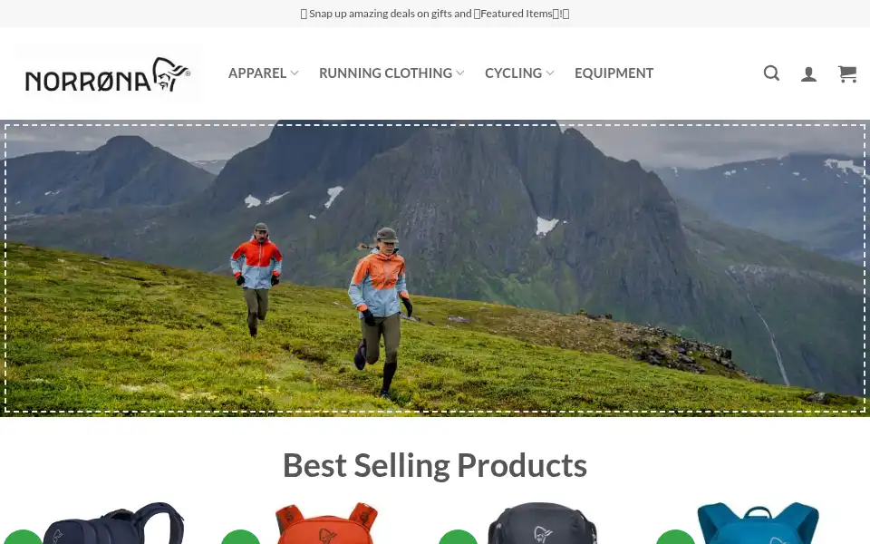 Screenshot of norronagearshop.com