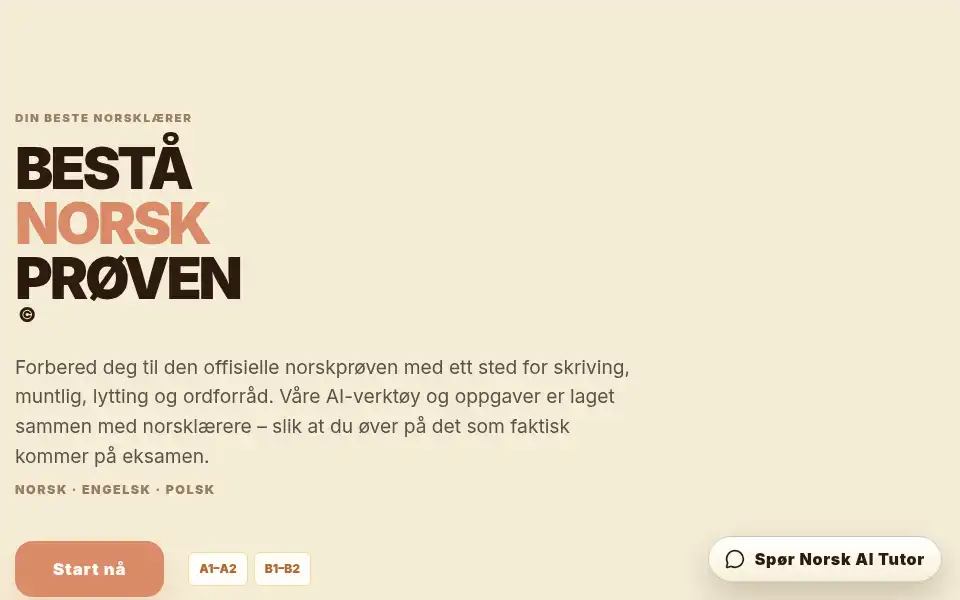 Screenshot of norskai.com