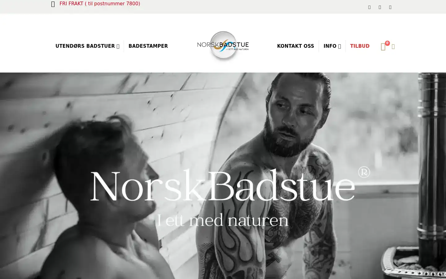 Screenshot of norskbadstue.no