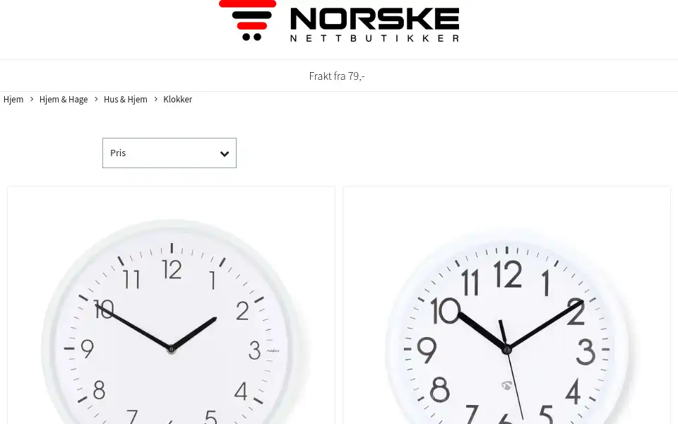 Screenshot of norskenettbutikker.no