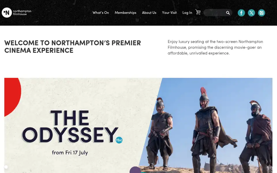 Screenshot of northamptonfilmhouse.com