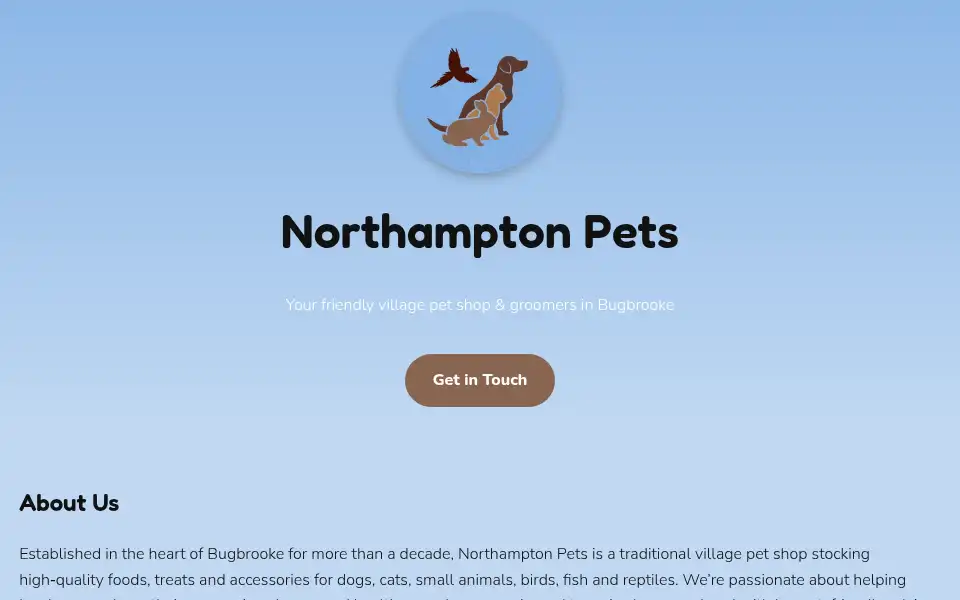 Screenshot of northamptonpets.co.uk