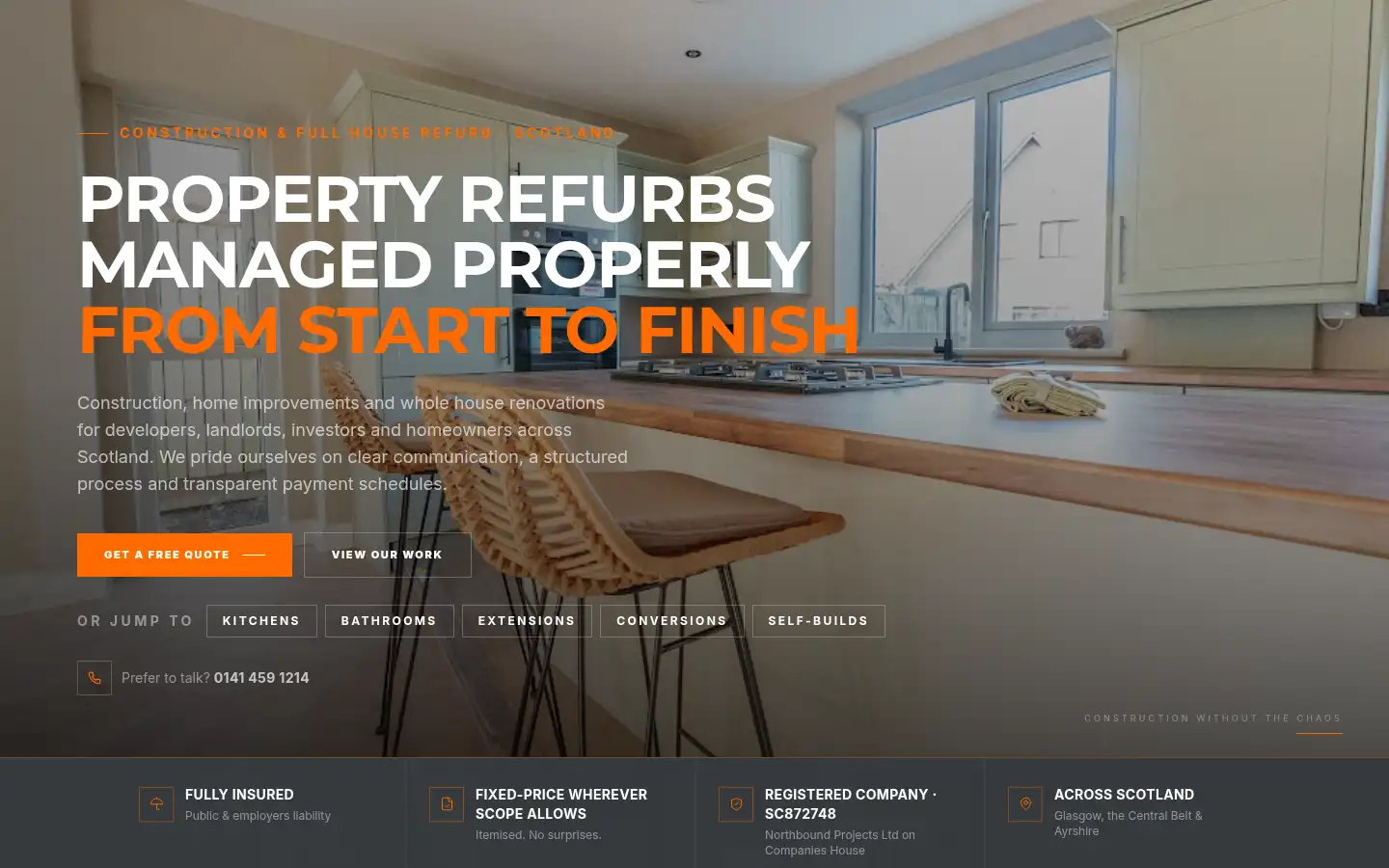 Screenshot of northboundprojects.co.uk