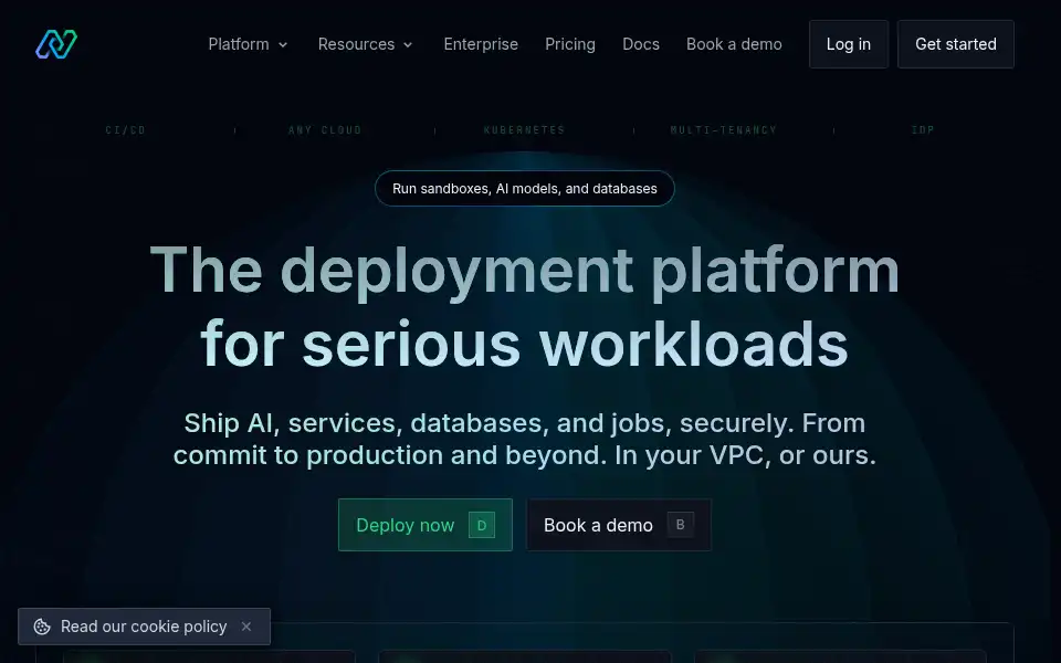 Screenshot of northflank.com