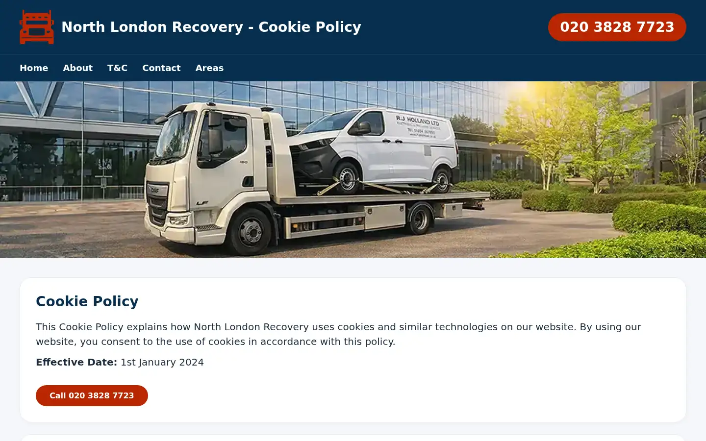 Screenshot of northlondonrecovery.co.uk