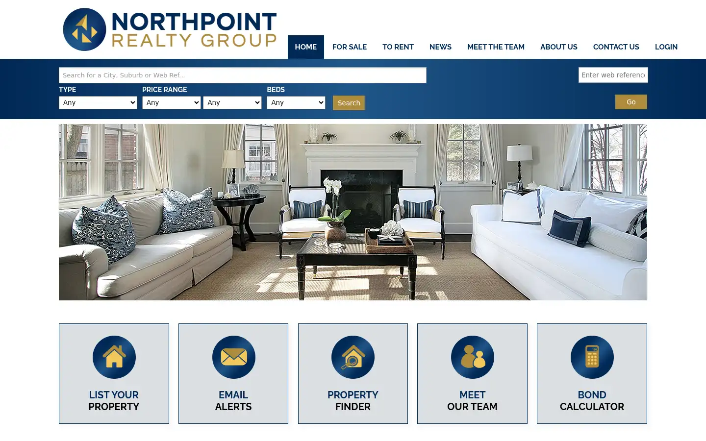 Screenshot of northpointrealty.co.za